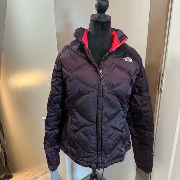 The North Face Aconcagua 550-Goose Down Puffer Jacket Dark Purple Quilted Large - Picture 1 of 7